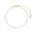 Pulseira Riviera de Baguete Cristal Folheado em Ouro 18k