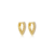 Brinco Argolinha de Coração M com 1 Fileira de Zircônias Cristal Banhado em Ouro 18k