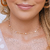 Colar choker tiffany com zircônias redondas cor cristal folheado em ouro 18k Anastásia Joias