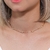 Colar Choker Tiffany Cristal folheada em Ouro 18K