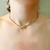 Choker Menino e Menina com Coração Banhado em Ouro 18k - comprar online