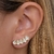 Brinco Mini Ear Cuff Gotas azul Acqua Folheado em Ouro 18k - comprar online