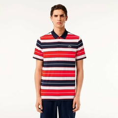 Polo De Golf Ultra-dry De Rayas Con Protección Lacoste (9584 en internet