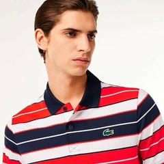 Polo De Golf Ultra-dry De Rayas Con Protección Lacoste (9584 - Bugato shops