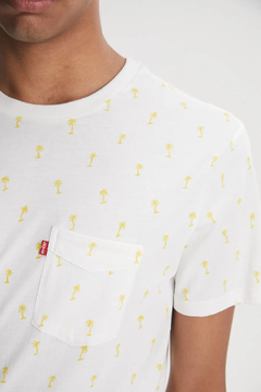 REMERA SS FULL PRINT TEE SMALL PALMS White-Yellow LEVIS (8963) - comprar online