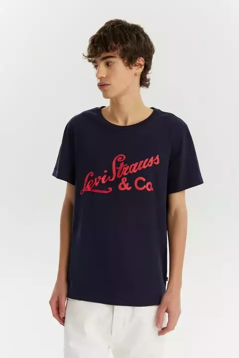 REMERA GRAPHIC SET IN NECK LEVIS STRAUS (9743)