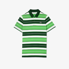 Polo De Golf Ultra-dry De Rayas Con Protección Lacoste (9584 - comprar online