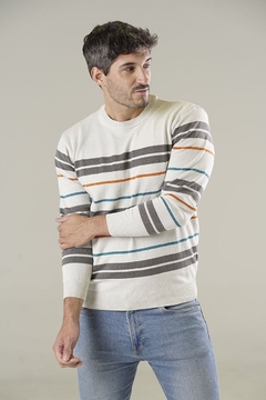 Sweater Bossa Rayado Cuello Redondo (bugato) 6994 en internet