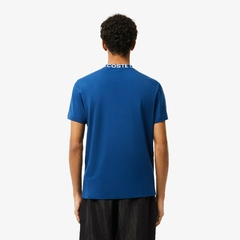 REMERA T-SHIRT PIQUE TECHNIQUE CON CUELLO JACQUARD REGULAR FIT LACOSTE (9555)