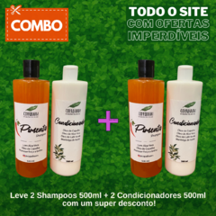 Combo: 2 Shampoos de Pimenta 500ml + 2 Condicionadores de 500ml