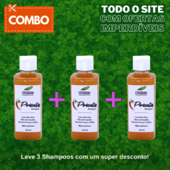 Combo: 3 Shampoos de 250ml (Shampoo de Pimenta com Copaíba - Fortalecedor)