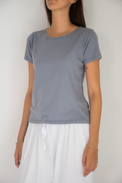 Remera Pima Mujer Gris Oscuro - La Couture