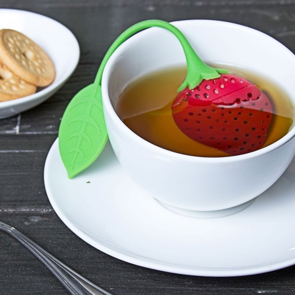 Infusor Para Chá De Silicone Formato Morango | Compre Na Adorey Store