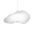 luminaria-pendente-teto-branca-formato-nuvem-fundo-branco