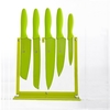 Set verde 5 cuchillos con stand acrílico Arbolito