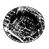 Plato hondo enlozado negro manchado x 22 cm