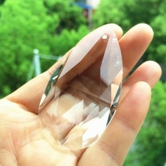 Pingente Amêndoa de Cristal K9 Lapidado 63x37mm=2,5 polegada - comprar online