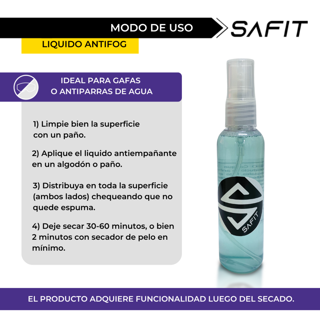 Liquido antiempañante para discount gafas