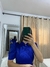 Vestido Mide em Jacar 3D Azul Royal Aline Moda Evangélica - comprar online