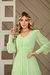 Vestido Longo em Tule Verde Lima Camila moda evangélica. - comprar online
