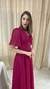 Vestido longo em Lurex Suellem Rosa Fúcsia moda evangelica - Gaby Modas