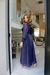 Vestido longo em Lurex Gabriela Azul Marinho moda evangelica - comprar online