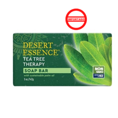 Desert Essence Tea Tree Therapy Cleansing Bar Soap - 5 Onça - Pacote de 4 - Skincare Terapêutico - Todos os Tipos de Pele - Óleo de Jojoba - Aloe Vera - Óleo de Palma - Hidrata rosto e corpo