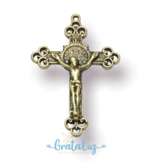 Crucifixo Emanuel 55mm - Ouro Velho