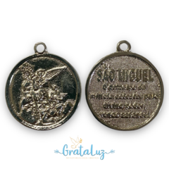 Medalha de São Miguel Arcanjo 30mm - níquel