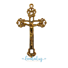 Crucifixo Divino Amigo 50mm - Dourado