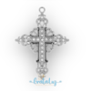 Crucifixo Raio de Sol com strass Cristal - Níquel