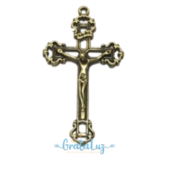 Crucifixo Divino Amigo 50mm - Ouro Velho