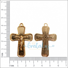 Crucifixo Aliança para resinar 43mm - Dourado