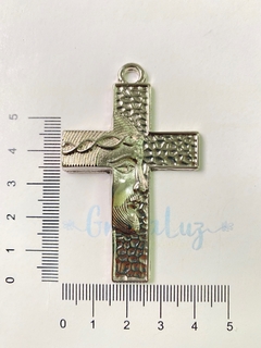 Crucifixo Face de Cristo 60mm - Níquel - comprar online