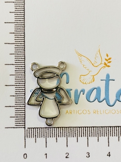 Pingente Anjo Vazado 30mm premium - Níquel - comprar online