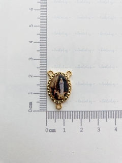 Entremeio Resinado Nossa Senhora de Lourdes 20mm - Dourado - comprar online