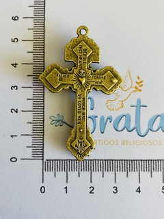 Crucifixo Jesus Nazareno 54mm - Ouro Velho - comprar online