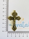 Crucifixo Jesus Nazareno 54mm - Ouro Velho