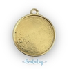 Pingente Medalha Redondo para resinar dupla face 30mm - Dourado