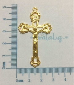 Crucifixo Divino Amigo 50mm - Dourado - comprar online