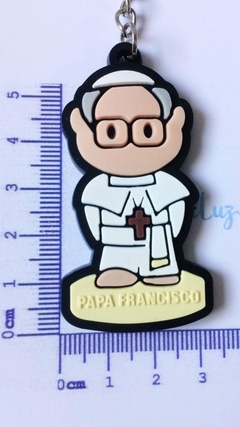 Chaveiro Emborrachado Infantil Papa Francisco