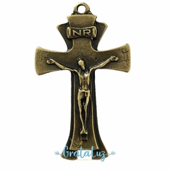 Crucifixo Terço do Homens 45mm - Ouro Velho