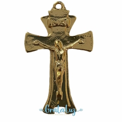 Crucifixo Terço do Homens 45mm - Dourado