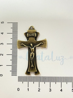 Crucifixo Terço do Homens 45mm - Ouro Velho - comprar online