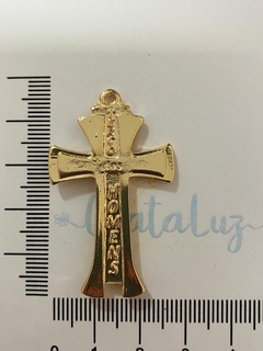 Crucifixo Terço do Homens 45mm - Dourado na internet