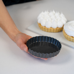 Mini tarteras desmontables bordes rizados de 12cm. Set x3 - tienda online