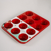 Molde placa horno Isa 12 cupcakes muffins rojo ladrillo