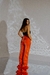 PANTALÓN RASO NARANJA BRILLOSO - tienda online