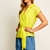 Blusa Crepe Amarelo Miss Joy 7495 Feminino