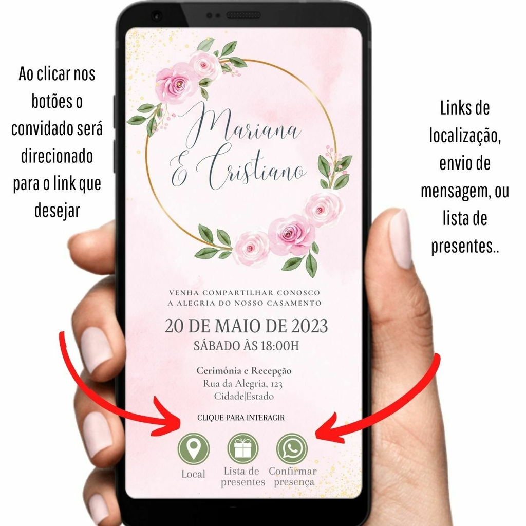 Como fazer CONVITE de CASAMENTO digital INTERATIVO para enviar